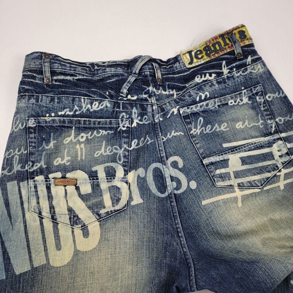 Vintage Y2K Akademiks Embroidered Pockets Baggy Jeans 40x32 Skate Grunge 90s Vtg